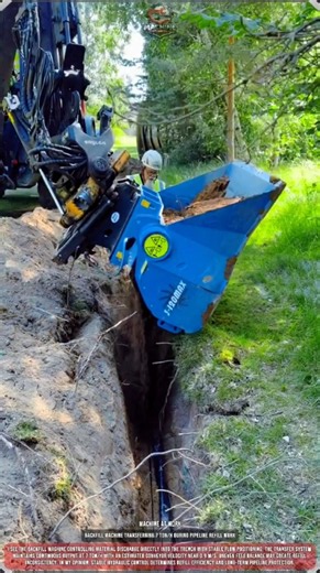 Backfill Machine Transferring 7 Ton/h During Pipeline Refill Work