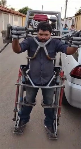 prototype of exoskeleton made in the interior