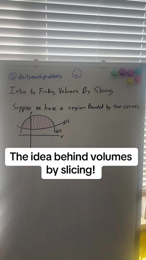 The motivation behind finding the volume using slicing methodology #fyp #calculus #calculus2 #math #mathtok #maths #stem #collegemath #mathematics #calc #finals #midterms #education #science #foryoupage