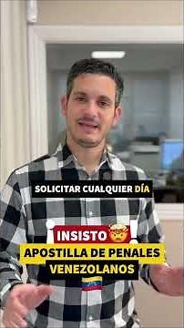 ¡INSISTO 🤯! APOSTILLA DE PENALES VENEZOLANOS 🇻🇪