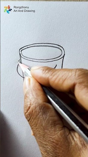 Simple Bucket Drawing | Panir Balti Drawing | Easy Pencil Sketch for Beginners