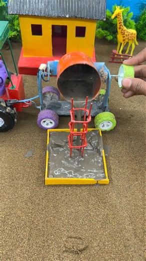 Mini Tractor Pillar Making Machine 🚜 | Cement Pillar Construction | Satisfying Mini Machine