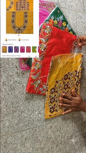 Meesho 🔥 Computer Embroidery Work Blouse Designs ||half pattu blouse models #shorts #yt #meesho
