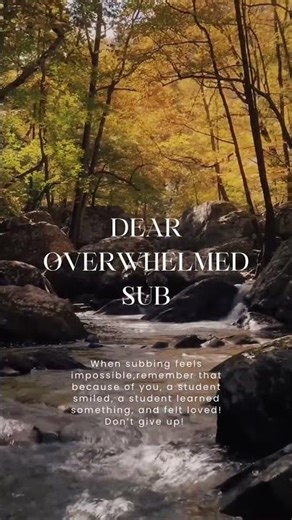 Overwhelmed as a sub? Read this🤍#shorts