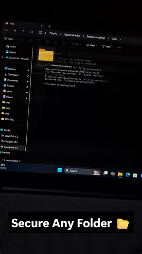 Secure any folder using cmd