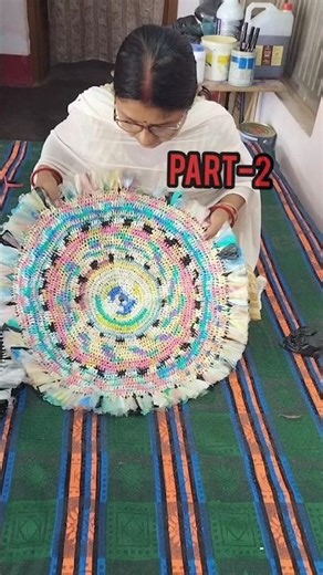 Make aasan/mat/table mat from waste polythene 🤔🔥 #crochet #viralvideo #trending #shorts #Polythen...