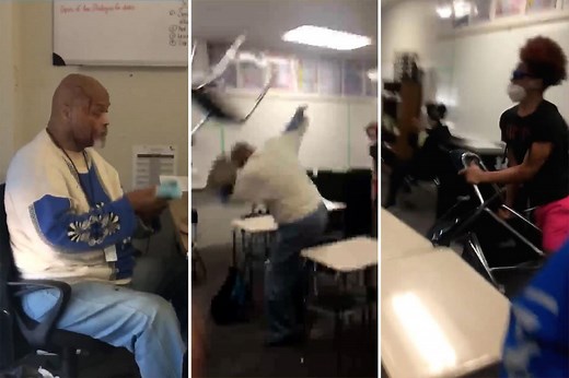 Substitute teacher in Texas hit in head by chair tossed by student: video