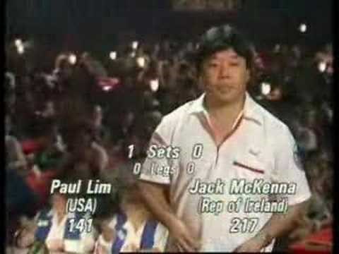 Paul Lim 9 dart finish in 1990