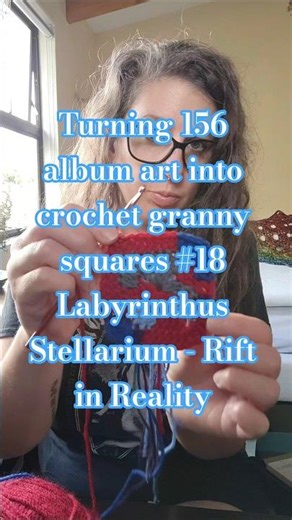 Labyrinthus Stellarium - Rift in Reality #crochet #albumart #grannysquare #blackmetal #heavymetal