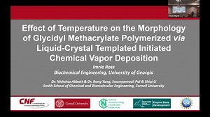 Effect of Temperature on Morphology of Glycidyl Methacrylate Polymerized via Liquid Crystal-Templated Initiated Chemical Vapor Deposition