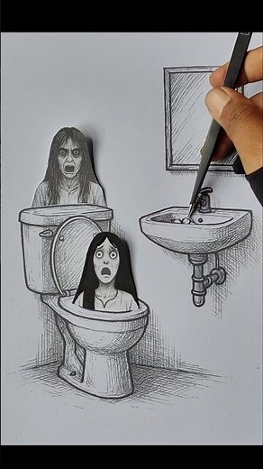 #haunted toilet shorts #ghost #spooky