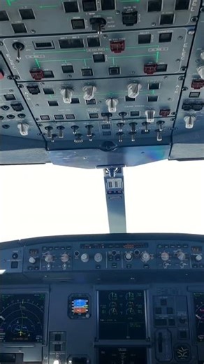 Airbus 330 cockpit short view #cockpit #airbus330 #flight #flightattendant #aviation #flight