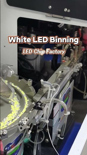 White LED Chip Binning Process #shorts #LED #factory