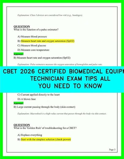 CBET 2026 CERTIFIED BIOMEDICAL EQUIPMENT TECHNICIAN EXAM TIPS ALL YOU NEED TO KNOW video