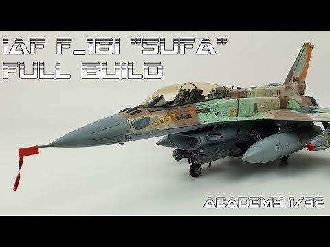 FULL BUILD Academy 1/32 IAF F-16 SUFA
