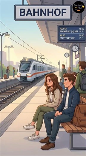 Deutsch lernen A1 – Eine kleine Geschichte am Bahnhof mit Bedeutung
