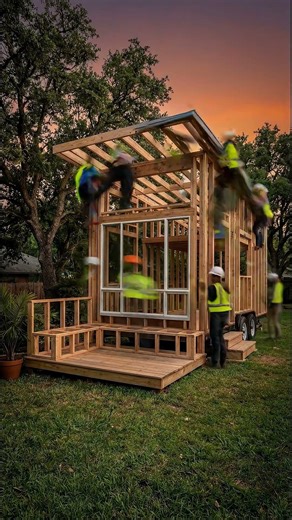 From Empty Land to Dream Tiny House Construction Timelapse