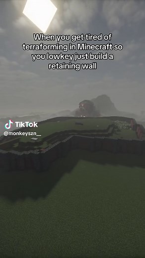 Minecraft: Retaining Wall Build After Terraforming Fatigue