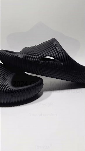 2024 Crocs Mellow Recovery Tide Slide Black ‪@kixxstar‬