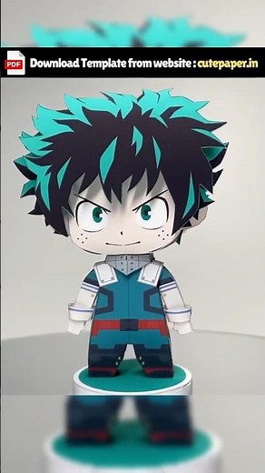 Made Izuku Midoriya at home with paper 📃✂️| Deku | My Hero Academia #cute #fyp