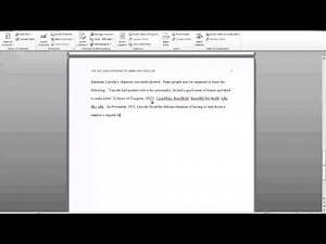Creating APA Style Internal Citations with the MS Word Citat