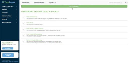 2 - Enter Clients - Trust Account Onboarding
