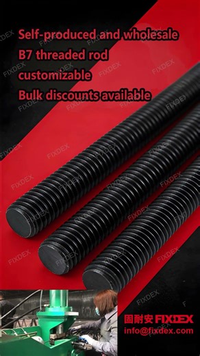 ⚙️ High Precision B7 threaded rods with Full Technical Service