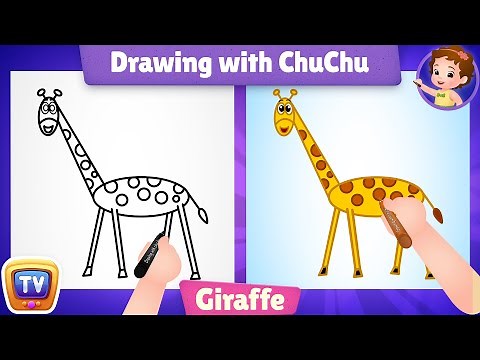 How to Draw a Giraffe? - Drawing with ChuChu - ChuChu TV Drawing for Kids Easy Step by Step