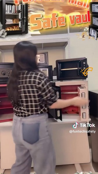 EXPOSE Electric Safe Box Fingerprint Unlocking All Steel Fireproof Anti-Theft Home Office Cash Jewelry File