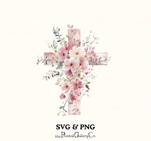 Pink and White Floral Cross Clipart Watercolor Garden Flower Cross PNG Shabby Chic Christian Faith Easter Baptism Design Digital Download - Etsy