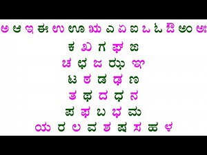 kannada alphabet, kannada alphabets, kannada swaragalu, Kannada vyanjanagalu, Kannada vyanjana, kids