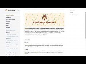 A detailed overview of the Apeswap Finance ecosystem ( Part 1 )