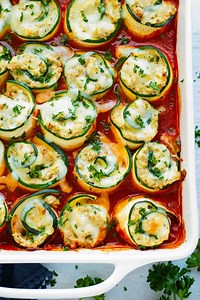 Zucchini Lasagna Roll-Ups - Evolving Table