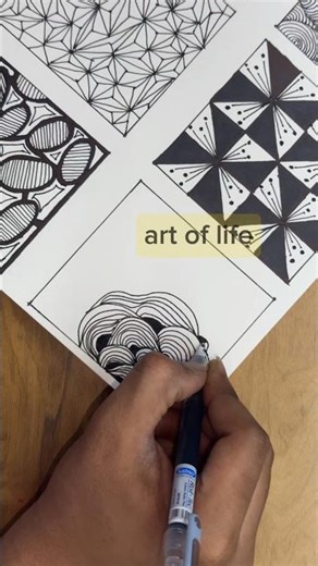 DAY:-20 Easy Zen Doodle Art Tutorial #shorts #zentangle #art #doodleart #vairalvideo #doodleart