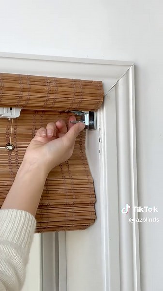 No Drill Cordless Bamboo Roman Shades for Your Home