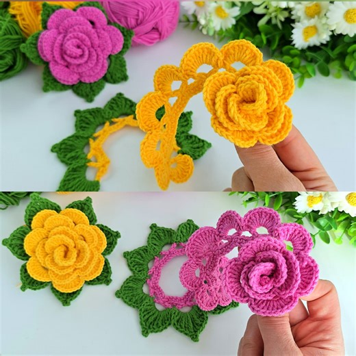 How to make a flower out of crochet #Crochet #flowers #knitting #fblifestyle | Crochet knitting love