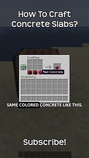 How To Craft Concrete Slabs? In Minecraft!