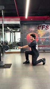 How to do half kneeling single arm cable row?