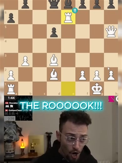 THE ROOOOOK!!! Brilliant rook sacrifice by Levy😮 Credti: @levyrozman Music: Epic Dramatic Violin Music - Lethe #chess #gothamchess