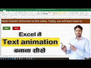 How to make text animation in excel ? Microsoft excel Best trick for beginners.