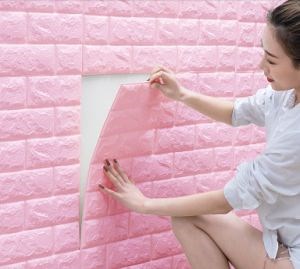 [Hot Item] 3D Brick Wall Stickers PE Foam Self-Adhesive Wallpaper Peel and Stick 3D Art Wall Panels for Background Wall