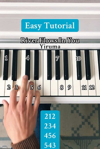 Easy Piano Tutorial for River Flows In You by Yiruma