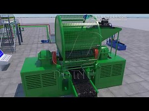 Latest design fully continuous waste plastic and tyre recycling to fuel oil plant 3D video
