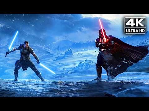 STAR WARS: Starkiller Destroy Darth Vader Battle Scene Cinematic [4K Ultra-HD]