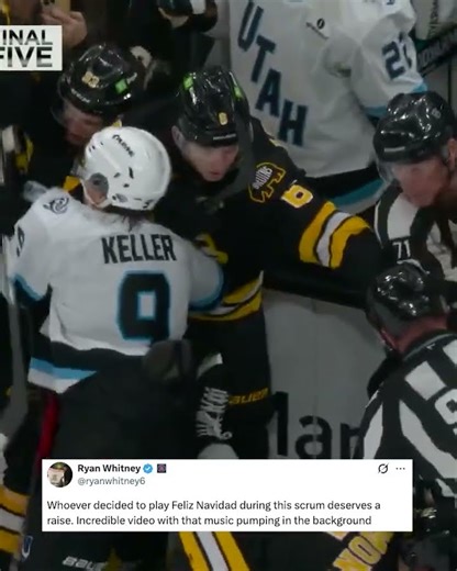 Bruins Play Feliz Navidad During Brawl