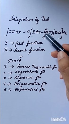 🤷Ilate Rule Integration by parts formula #shorts #ilate