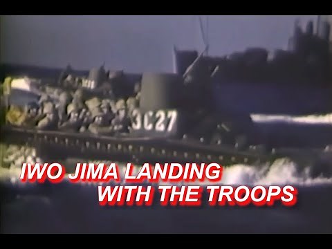 Battle for Iwo Jima 1945 Landing With The Troops Color Footage [ WWII Documentary ]