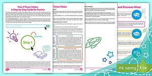 Parent Guide: Everything You Will Need For Year 4 Maths