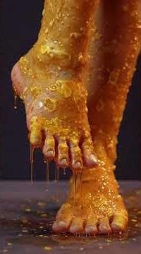 The Stickiest ASMR You’ll See Today 🍯👣 | Oddly Satisfying or Just Gross? #feetsounds #satisfying