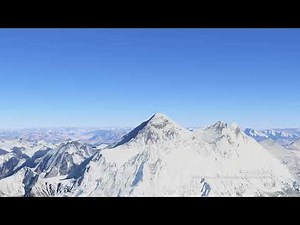 360 degree view of mount Everest from Google Earth Studio flyover